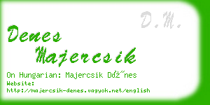 denes majercsik business card